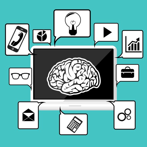 Concept of web application for business vector image