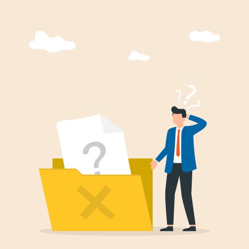 Data Not Found - Empty Folder vector image