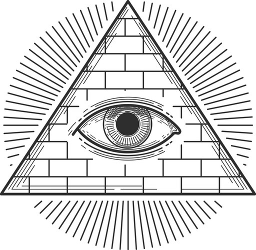 Eye of the All-Seeing Triangle Vector Image