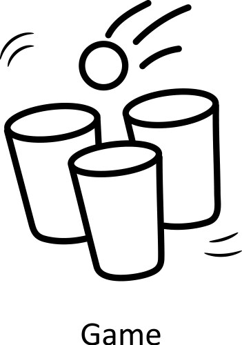 Game outline icon design part vector image