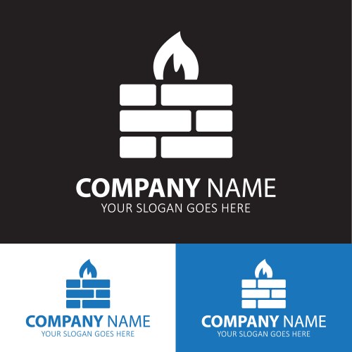 Firewall icon for web and mobile vector image
