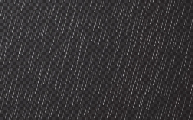 Rain drops isolated on transparent background Vector Image
