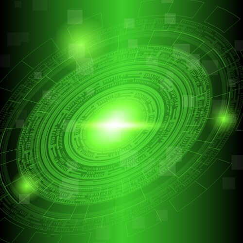 Abstract dark green technology background vector image