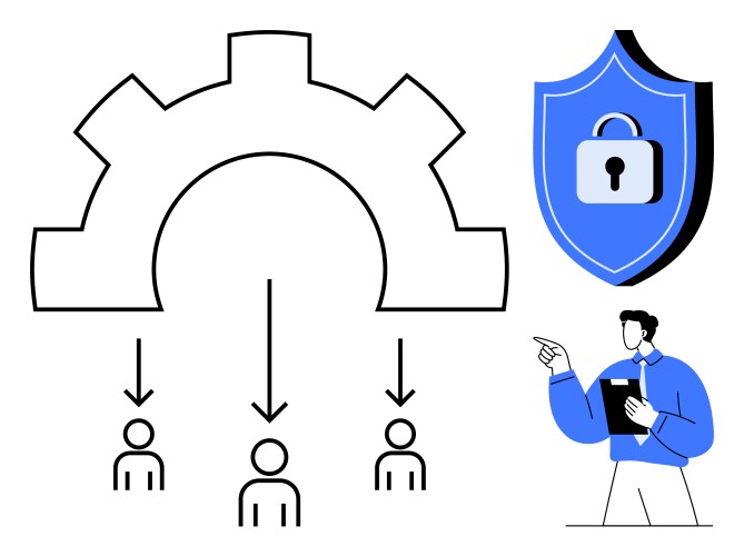 Secure workflow management and data protection vector image