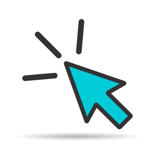 Click arrow mouse shadow icon web button cursor vektorbild