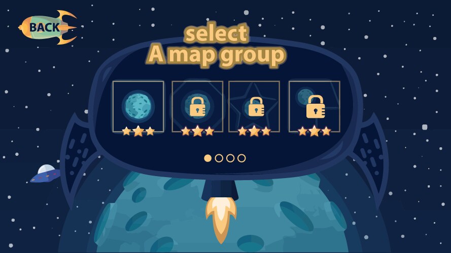 Complete set of level button game ui pop-up icon vektorbild
