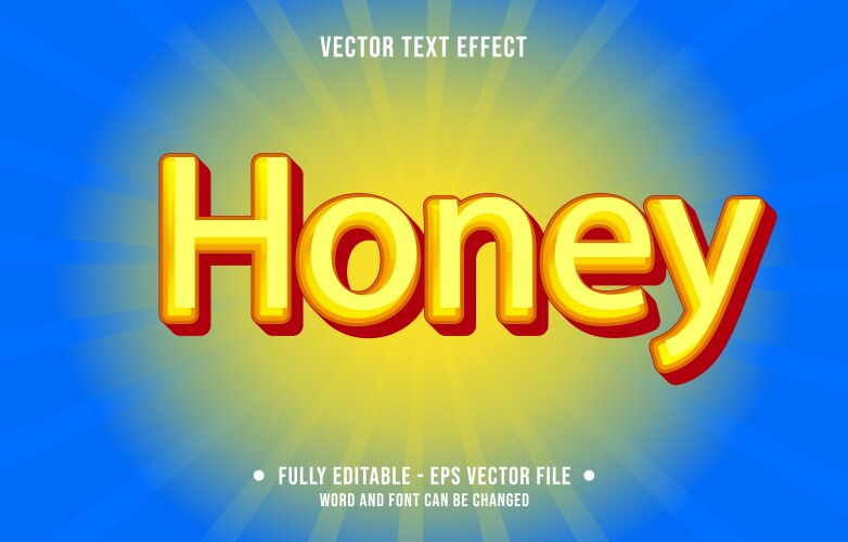 Honey Text Effect - Shiny Gradient vector image