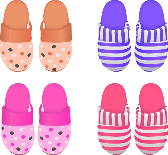 Yellow flip flops beach footwear slippers Vector Image