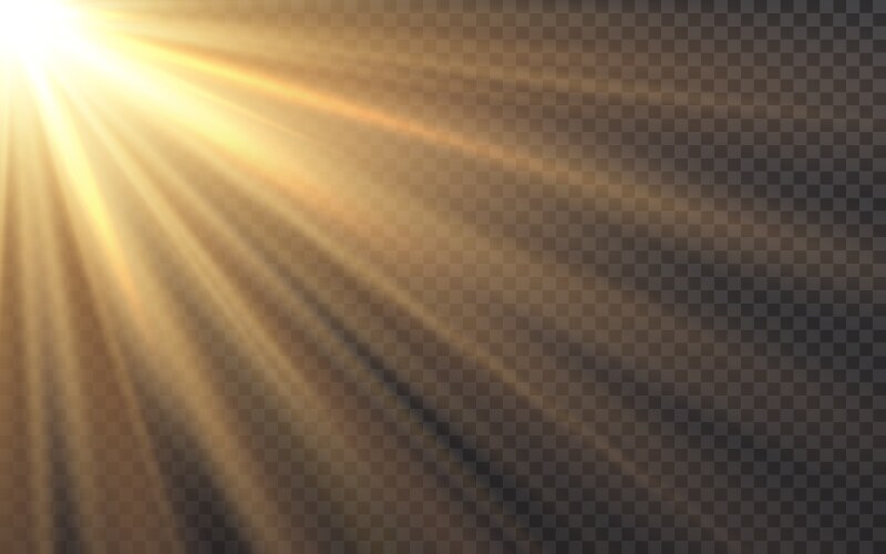 Glowing lights effect on transparent background Vector Image