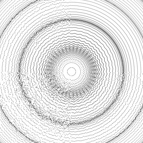 Abstract circular background with dynamic dots vector image
