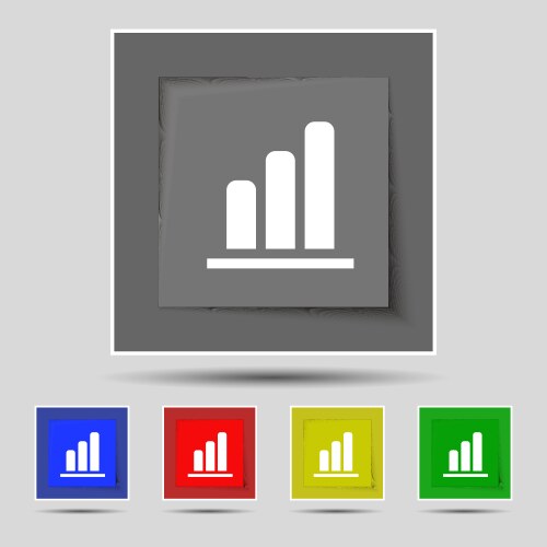 Growth and development concept graph of rate icon vector image