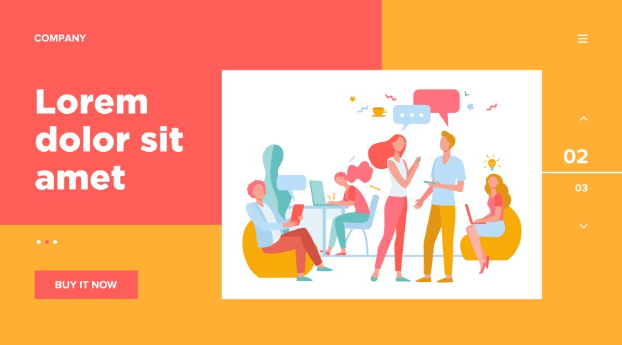 Hipster people talking and using computers in co vector image