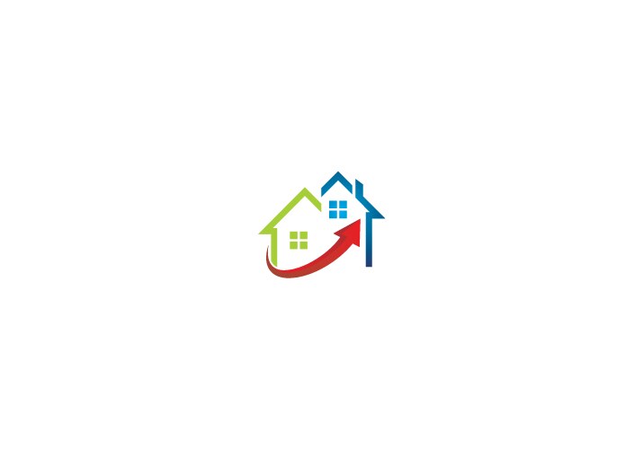 Home roof building logo Royalty Free Vector Image