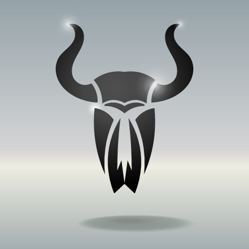 Bull Skull Tattoo Vector Image