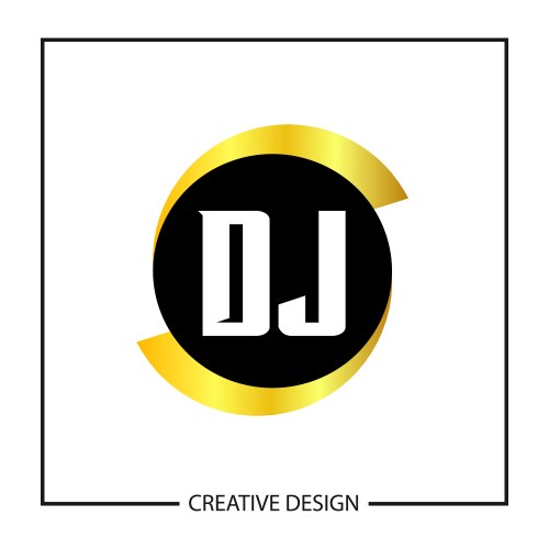 Dj font logo Vector Images & Graphics for Commercial Use | VectorStock