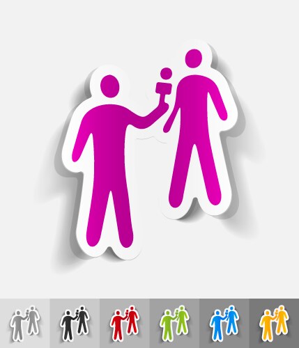 Realistic design element interviewer vector image