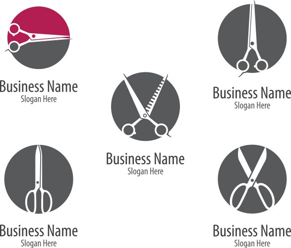 Scissors logo icon Royalty Free Vector Image - VectorStock