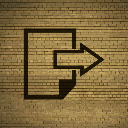 Send export file icon symbol flat modern web vector image