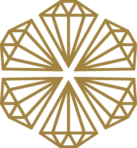 Luxury star diamond jewelry logo Royalty Free Vector Image