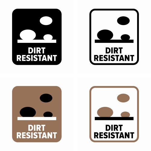 Dirt Resistant Sign Vector Image