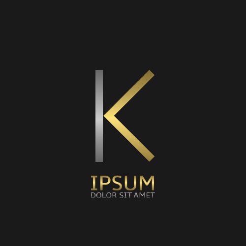 A golden gold feather letter logo icon design Vector Image