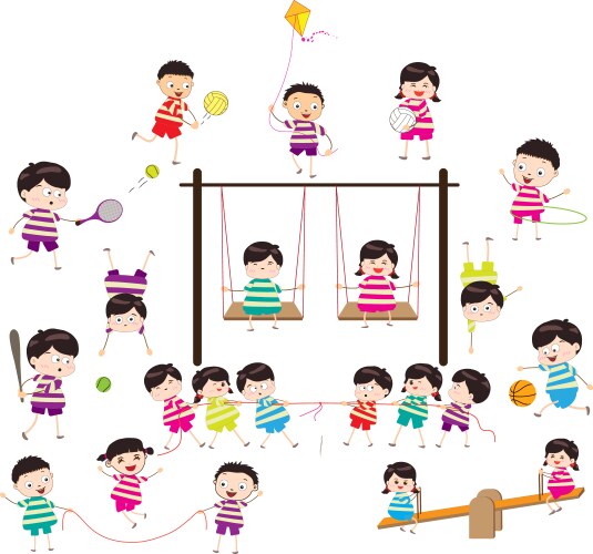 Sport for kids healthy lifestyle Vector Image