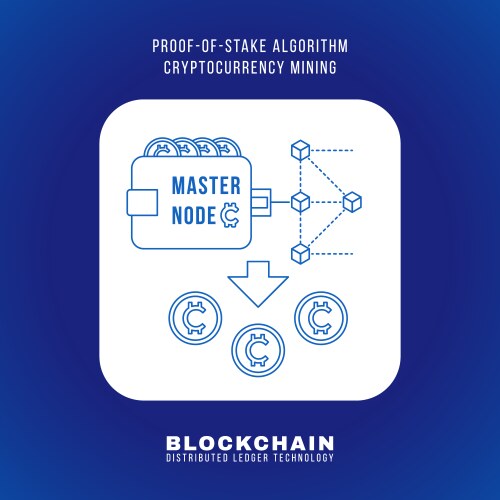 Blockchain distributed ledger technology vector image