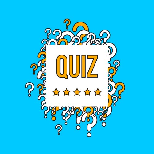 quiz test background with question marks vector image