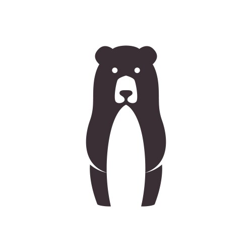 Bear icon logo design Royalty Free Vector Image