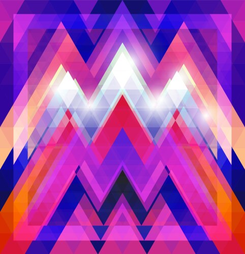 Geometric shining pattern with triangles vector image