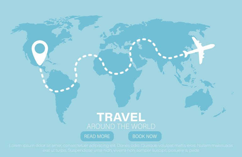 Travel to world road trip vector image