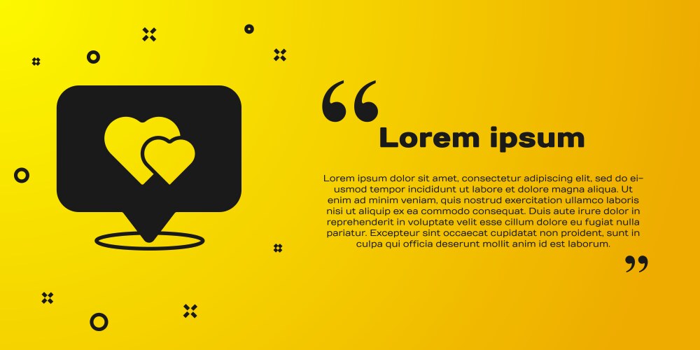 Black map pointer with heart icon isolated vector image