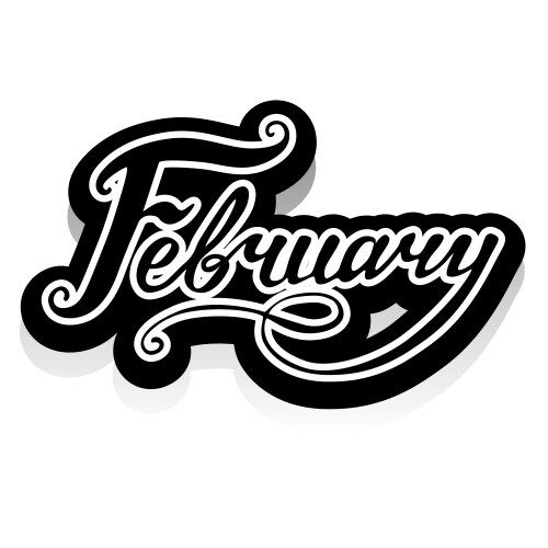 February word Vector Images & Graphics for Commercial Use | VectorStock