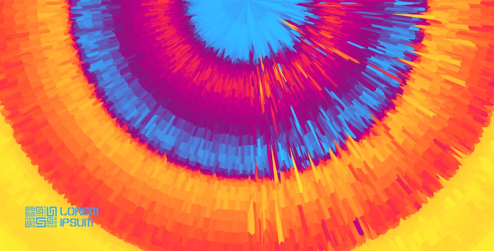 Abstract circular background with dynamic rays vector image