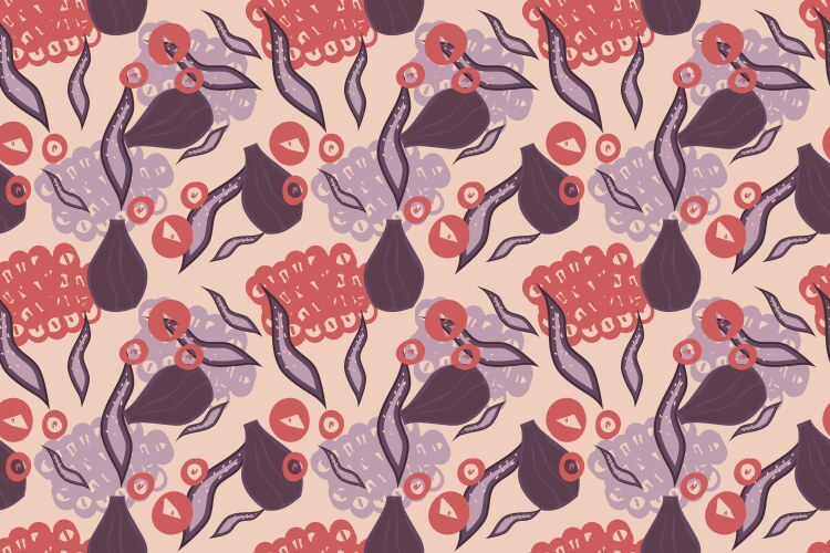 Ethnic boho seamless pattern with abstraction vector image