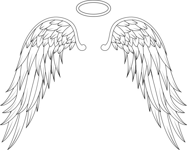 Angel Wings Tattoo Concept Vector Image