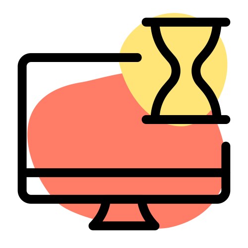 Process of accessing file on a desktop vector image