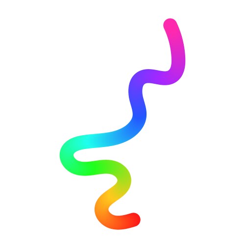 Abstract wavy lines with colorful gradient ribbon vector image