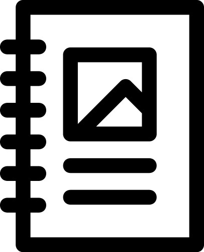 Notebook icon thin linear style design isolated vector image