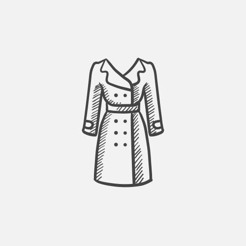 Coat sketch icon Vector Image