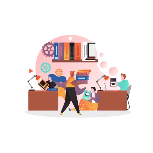 Reading concept Royalty Free Vector Image - VectorStock