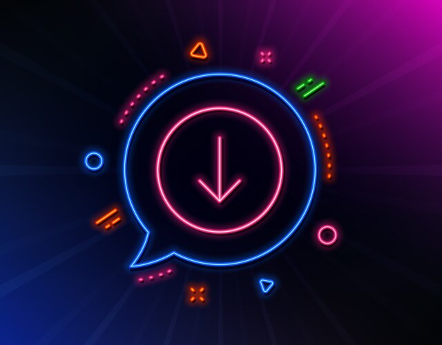 Scroll down button line icon scrolling screen vector image