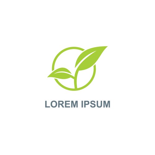 Green leaf seed organic logo Royalty Free Vector Image