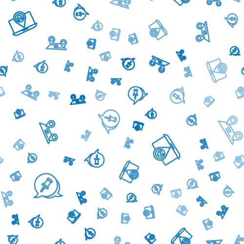 Set line push pin city map navigation and route vector image