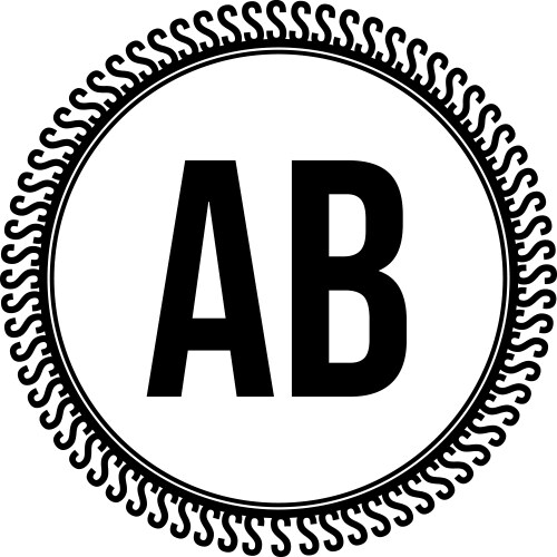 Initial letter logo ab template design Royalty Free Vector