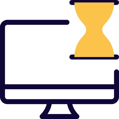Process of accessing file on a desktop vector image