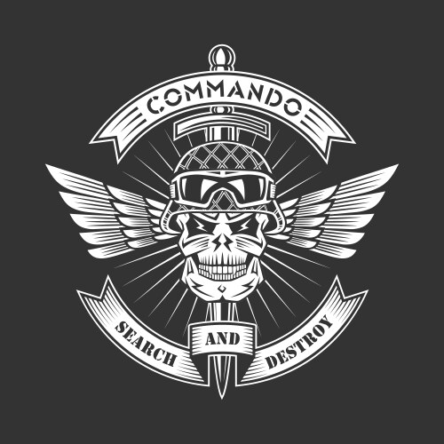 Military Commando Emblem Vector Image