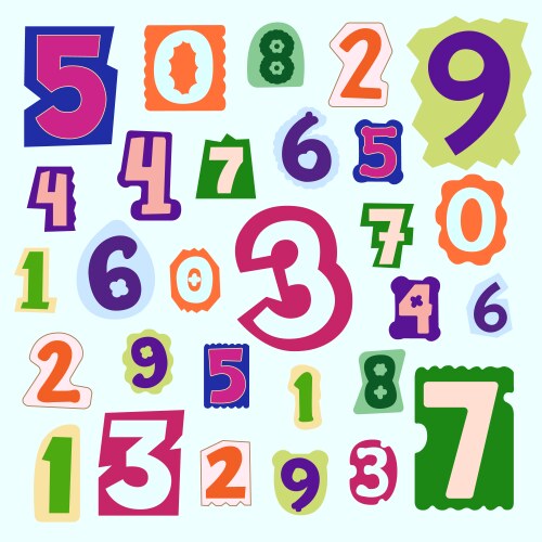 Funny comics font hand drawn colorful cartoon Vector Image