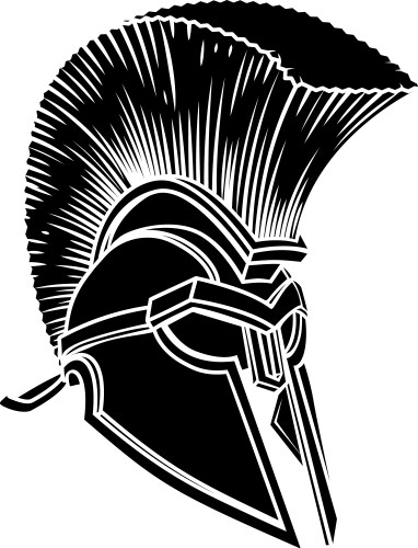 Spartan ancient greek helmet Vector Image