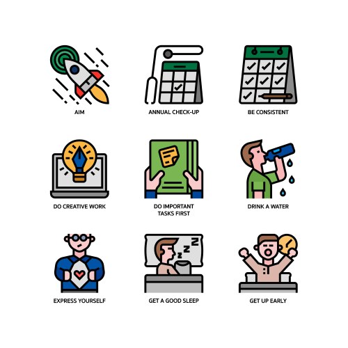 Smart life icons set Royalty Free Vector Image